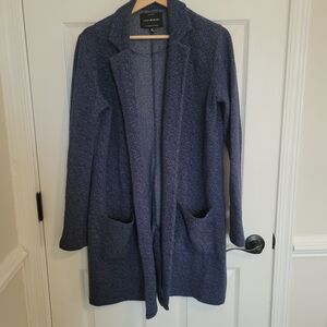 Lucky Brand Navy Textured Car Coat Size Small